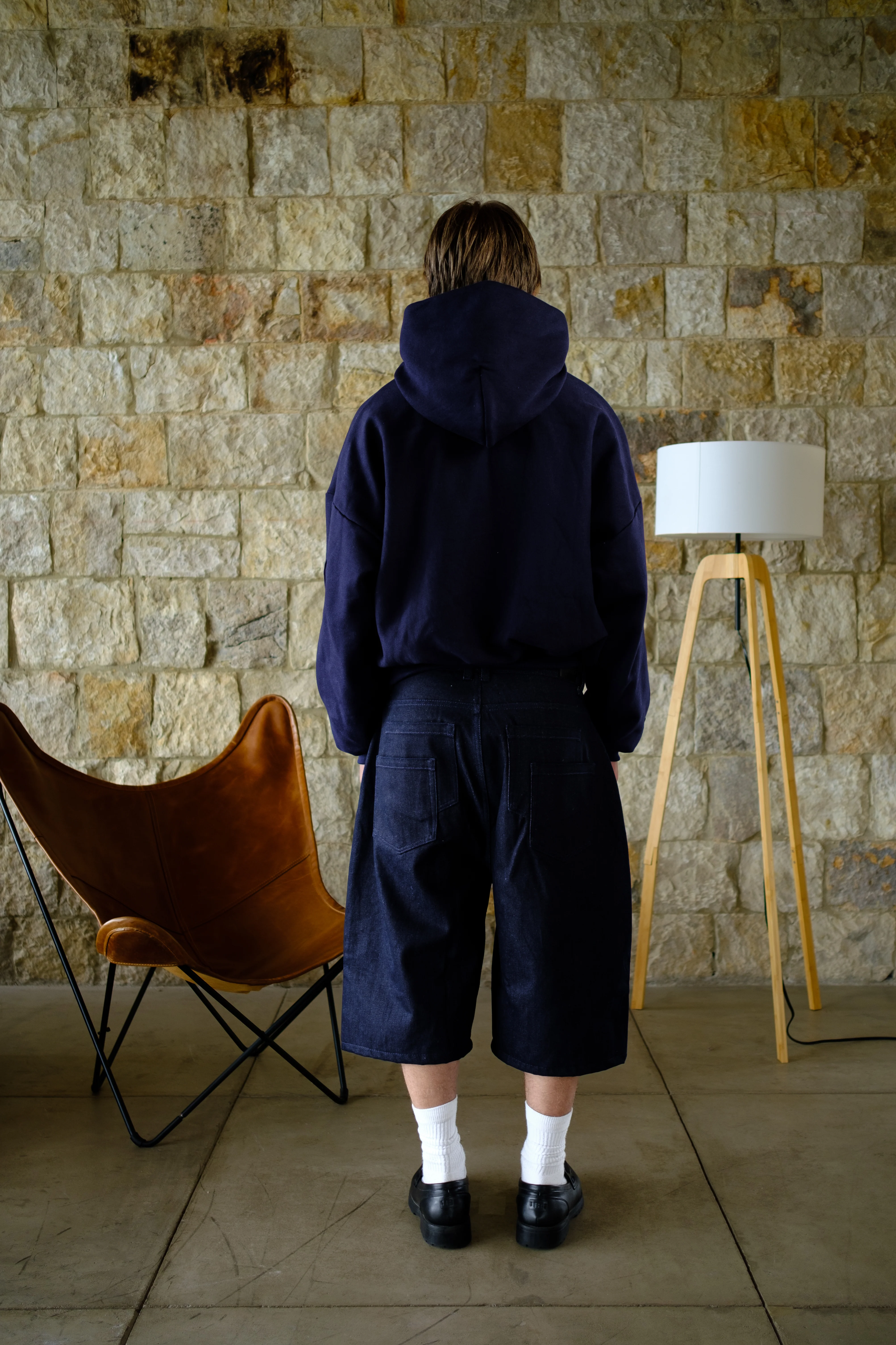 Basics V2 - Deep Navy Hoodie Boxy Fit - Image 4