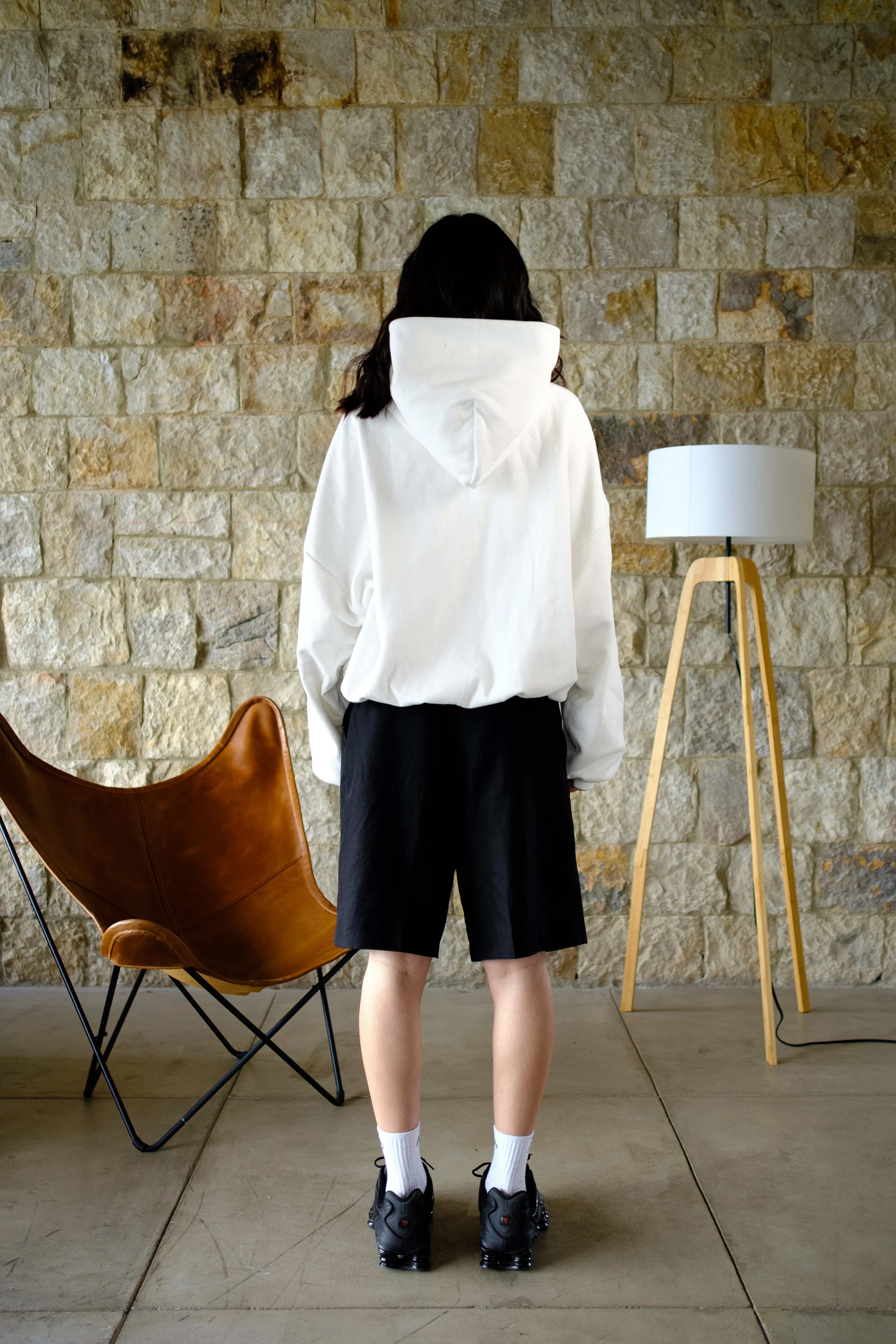 Basics V2 - Ivory Hoodie Boxy Fit - Image 4