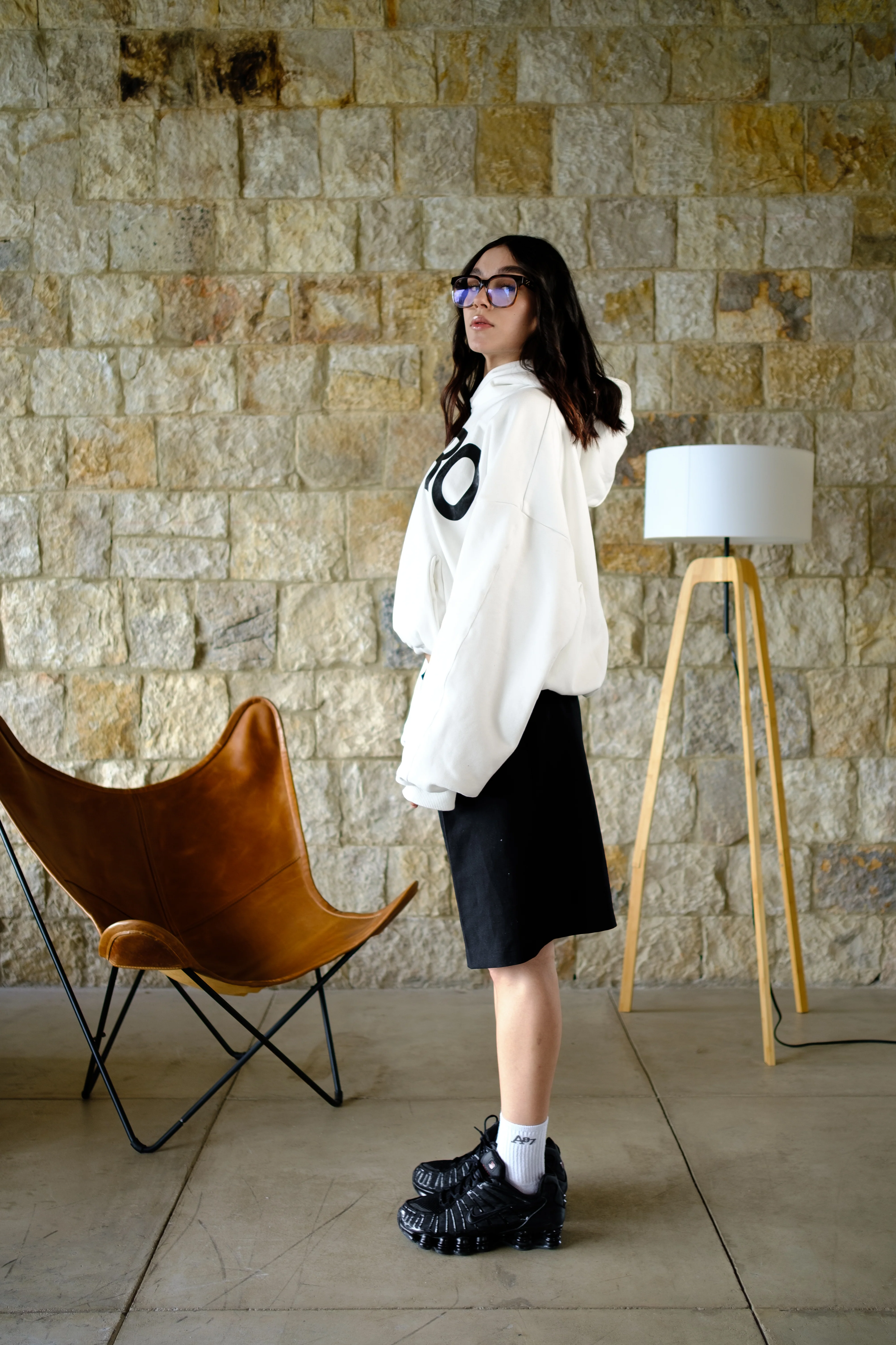 Basics V2 - Ivory Hoodie Boxy Fit - Image 5